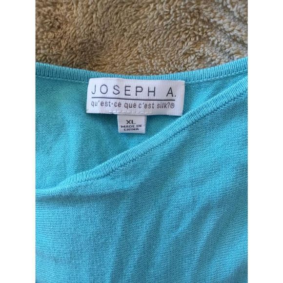 Joseph A Asymmetric Sleeveless Knitted Top In Ocean Blue Size XL - Picture 5 of 7